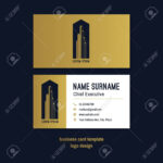 Abstract Horizontal Vector Business Card Template. Gold, Blue,.. Throughout Christian Business Cards Templates Free