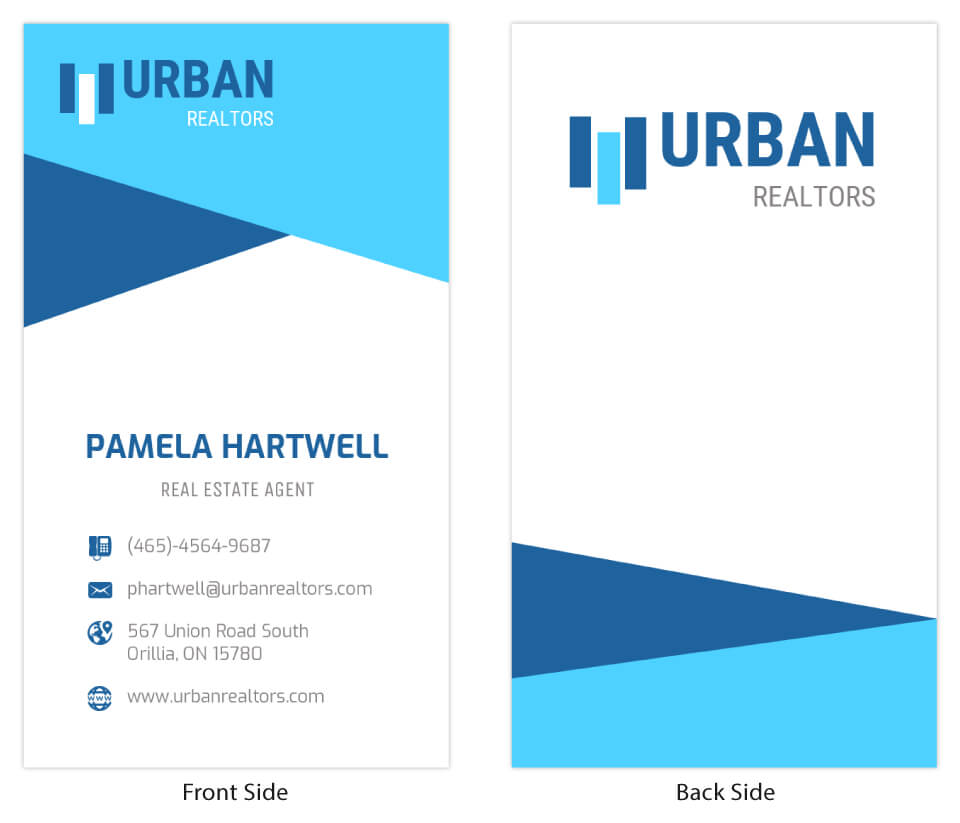Abstract Real Estate Business Card Template Throughout Dog Grooming Record Card Template