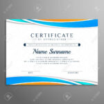 Abstract Wavy Beautiful Certificate Design Template Pertaining To Beautiful Certificate Templates