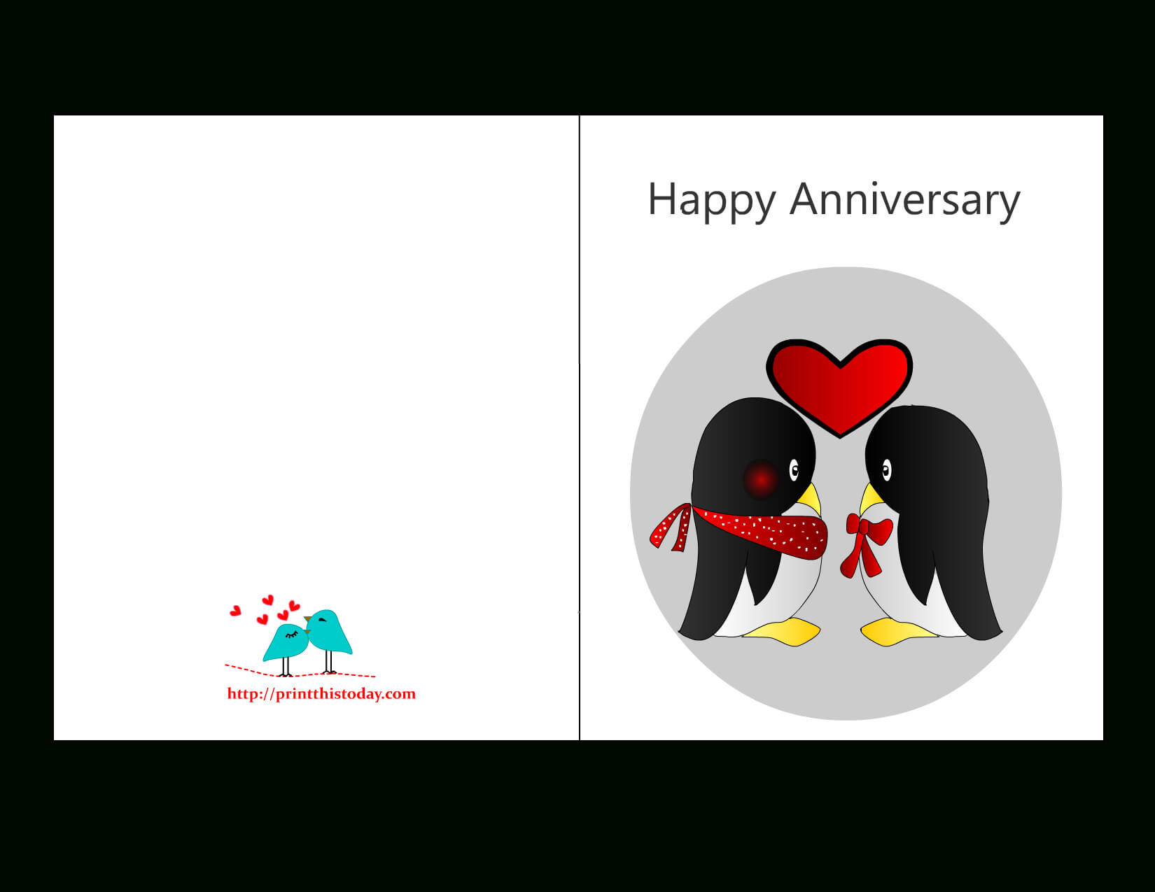 Accomplished Printable Anniversary Cards Free Online Intended For Word Anniversary Card Template