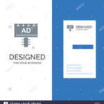 Ad, Board, Advertising, Signboard Grey Logo Design And Inside Advertising Card Template