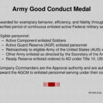 Adjutant General School Administer Awards And Decorations For Army Good Conduct Medal Certificate Template