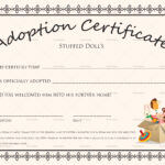 Adoption Certificate Templates - Tomope.zaribanks.co intended for Blank Adoption Certificate Template