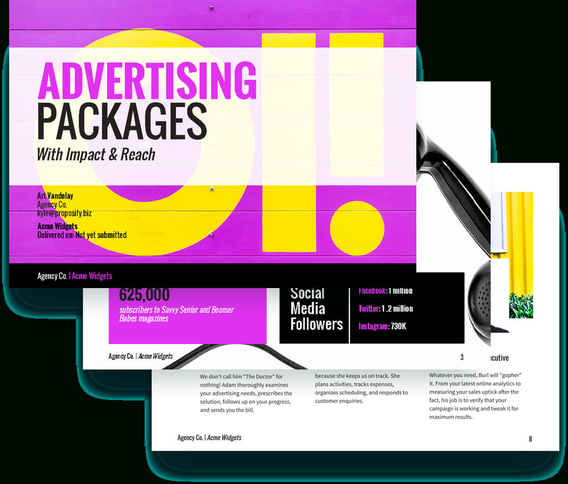Advertising Proposal Template – Free Sample | Proposify Intended For Advertising Rate Card Template