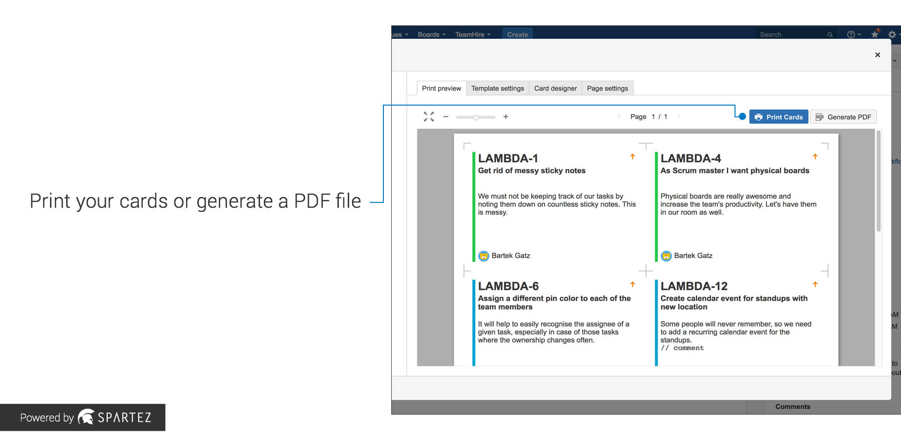 Agile Cards - Print Issues From Jira | Atlassian Marketplace Within Agile Story Card Template