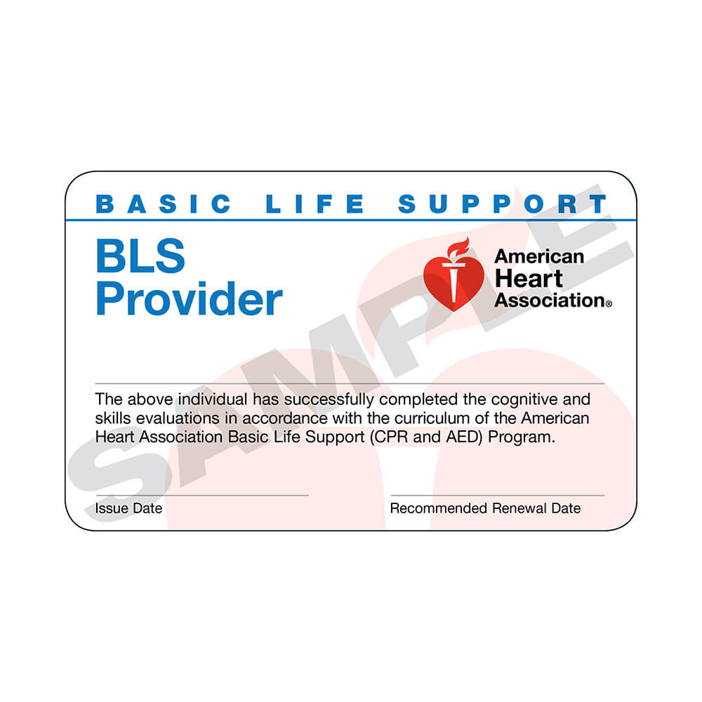 Aha Bls Provider Course Completion Cards – 24 Pack Worldpoint® Pertaining To Cpr Card Template