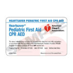 Aha Heartsaver® Pediatric First Aid Cpr Aed Course Completion Cards – 6  Pack Worldpoint® Within Cpr Card Template