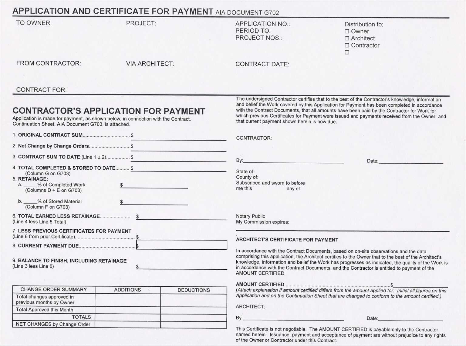 Aia Form G703 Excel For Your Construction Payment Inside Construction