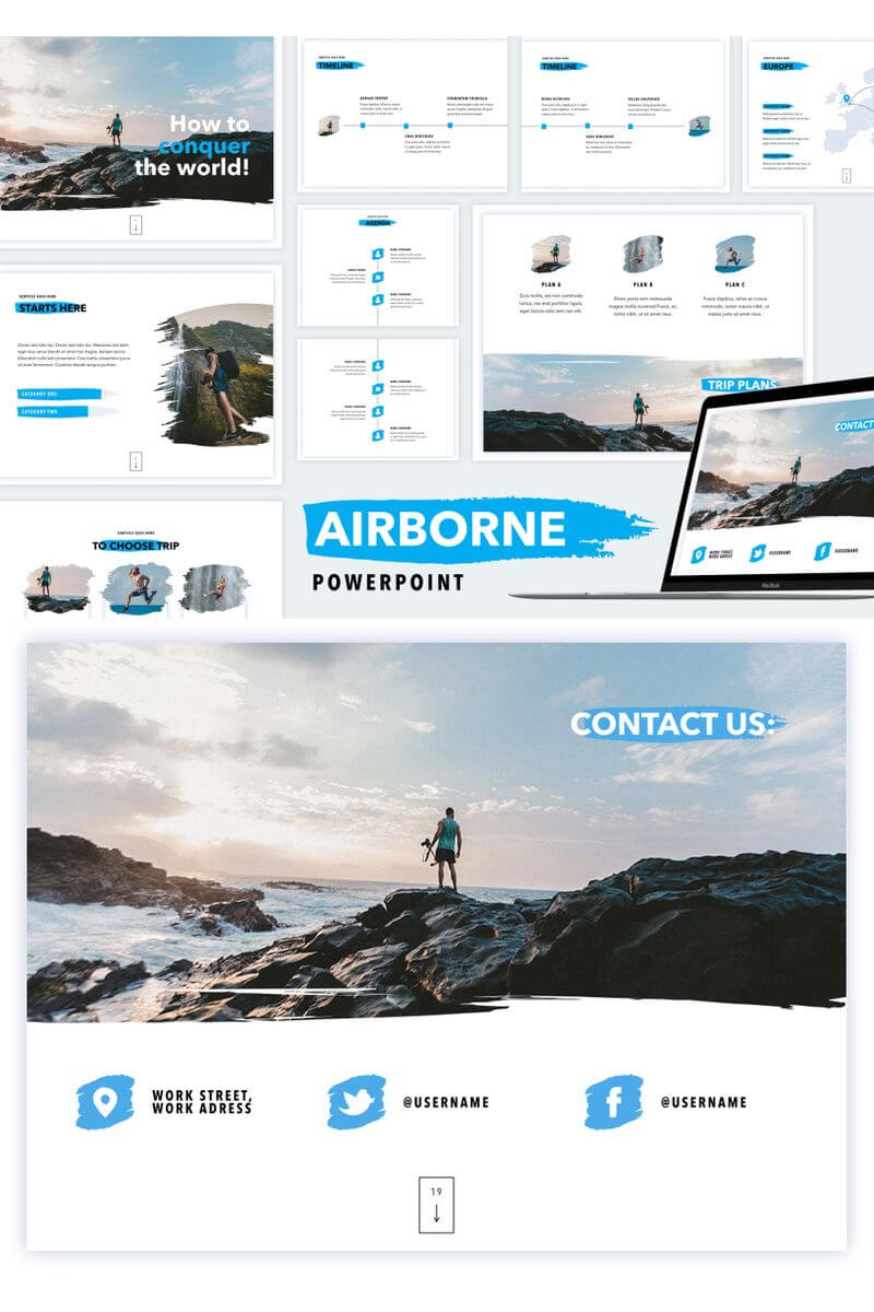 Airborne Powerpoint Template With Regard To Tourism Powerpoint Template