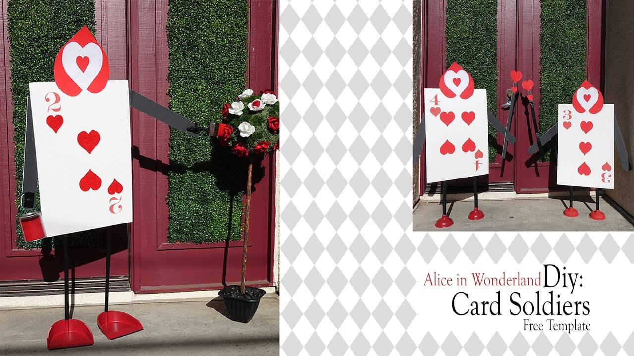 Alice In Wonderland Diy / Queen Of Heart Card Soldiers Inside Alice In Wonderland Card Soldiers Template