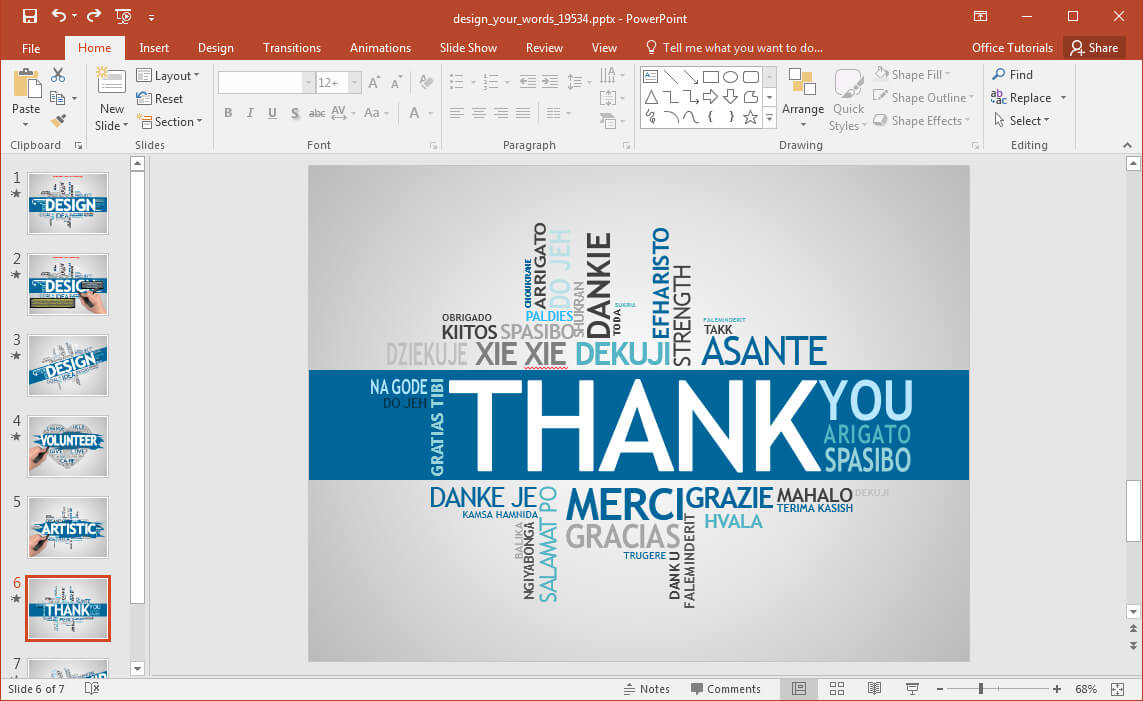 Animated Design Your Words Powerpoint Template Throughout How To Design A Powerpoint Template