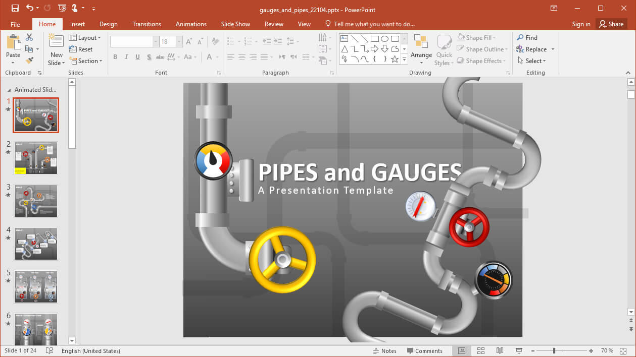 Animated Pipes Powerpoint Template With Regard To Powerpoint Animated Templates Free Download 2010