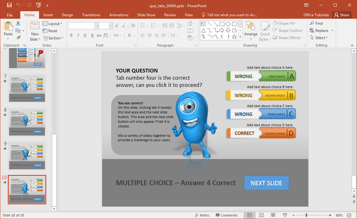 Animated Powerpoint Quiz Template For Conducting Quizzes Intended For Trivia Powerpoint Template