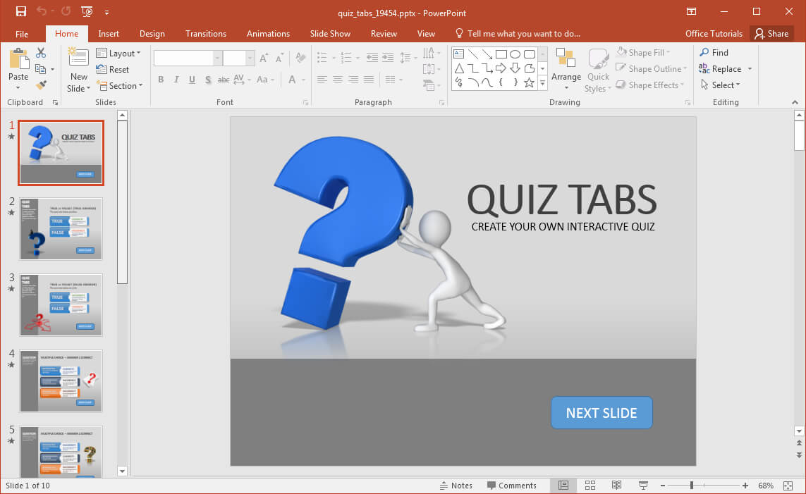 Animated Powerpoint Quiz Template For Conducting Quizzes Within Trivia Powerpoint Template