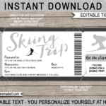 Any Occasion Skiing Trip Tickets – Glitter With Track And Field Certificate Templates Free