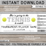 Any Occasion Tennis Gift Tickets Intended For Tennis Gift Certificate Template
