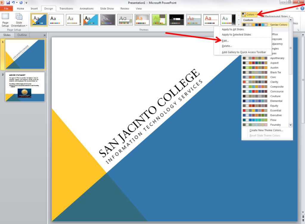 Applying And Modifying Themes In Powerpoint 2010 For How To Change