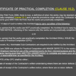 Architect's Certification Under The Pam Contract 2006 Within Practical Completion Certificate Template Jct
