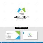 Architecture Company, Construction, Architect, Vector Logo In Ibm Business Card Template