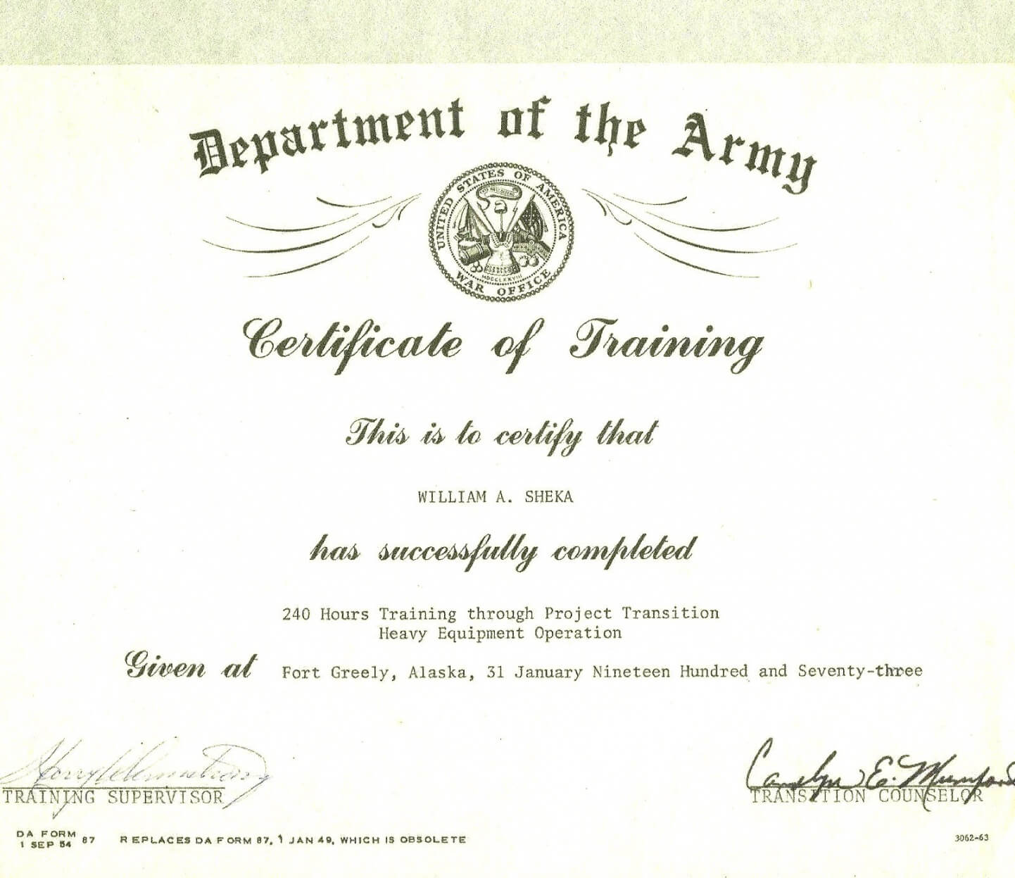 Army Certificate Of Training Template - Barati.ald2014 Throughout Army Certificate Of Completion Template