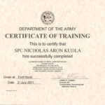 Army Certificate Of Training Template – Barati.ald2014 With Regard To Army Certificate Of Completion Template