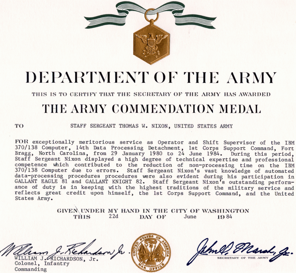 Army Commendation Medal In Army Certificate Of Achievement Template