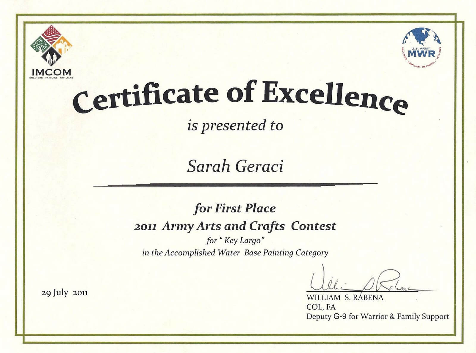 Art Award Certificate Templates Throughout Art Certificate Template Free