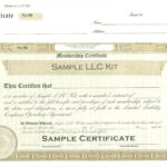 Articles Of Organization For Llc Or Pllc | Florida | Your Pertaining To Llc Membership Certificate Template