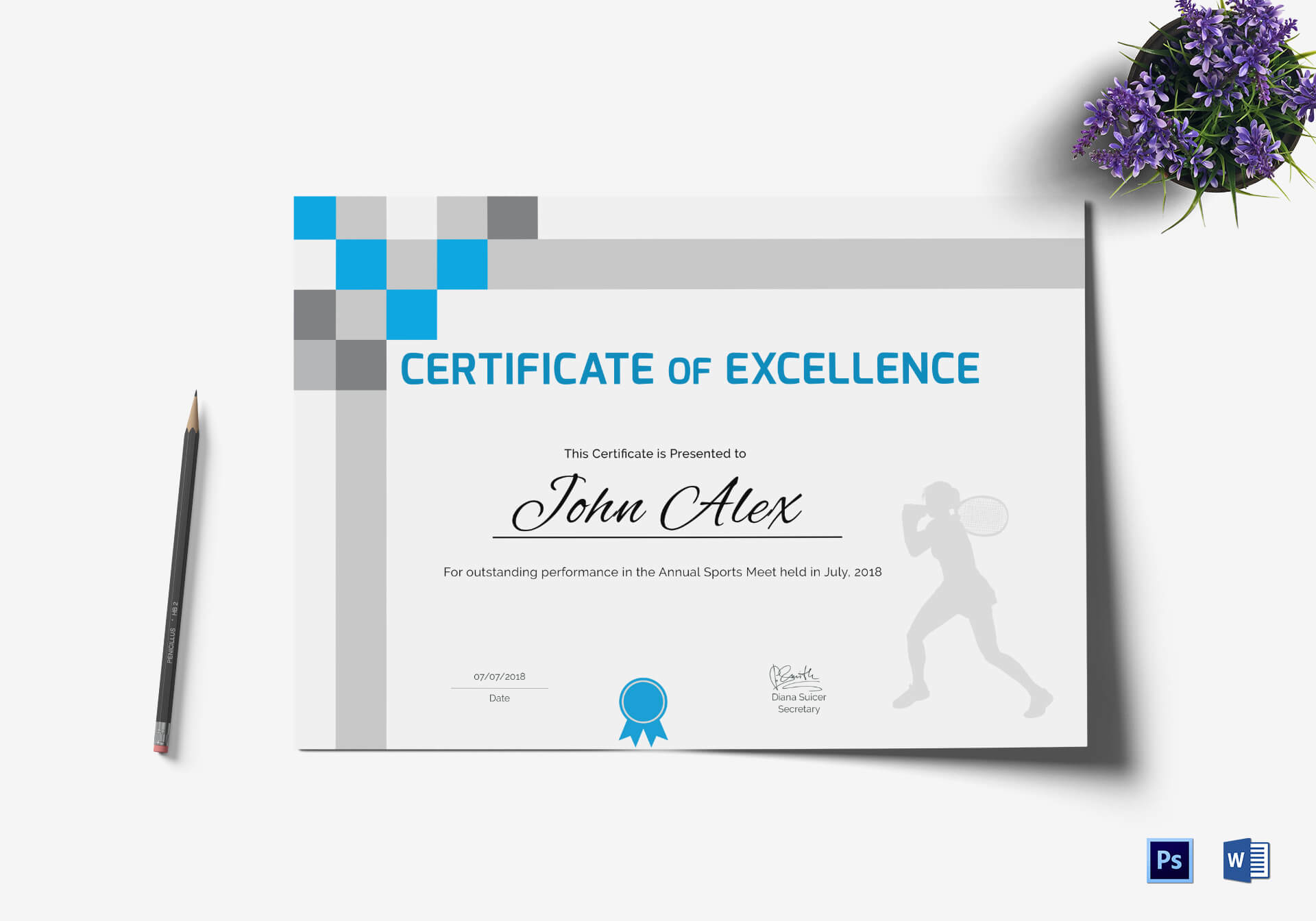 Athletic Excellence Certificate Template In Athletic Certificate Template