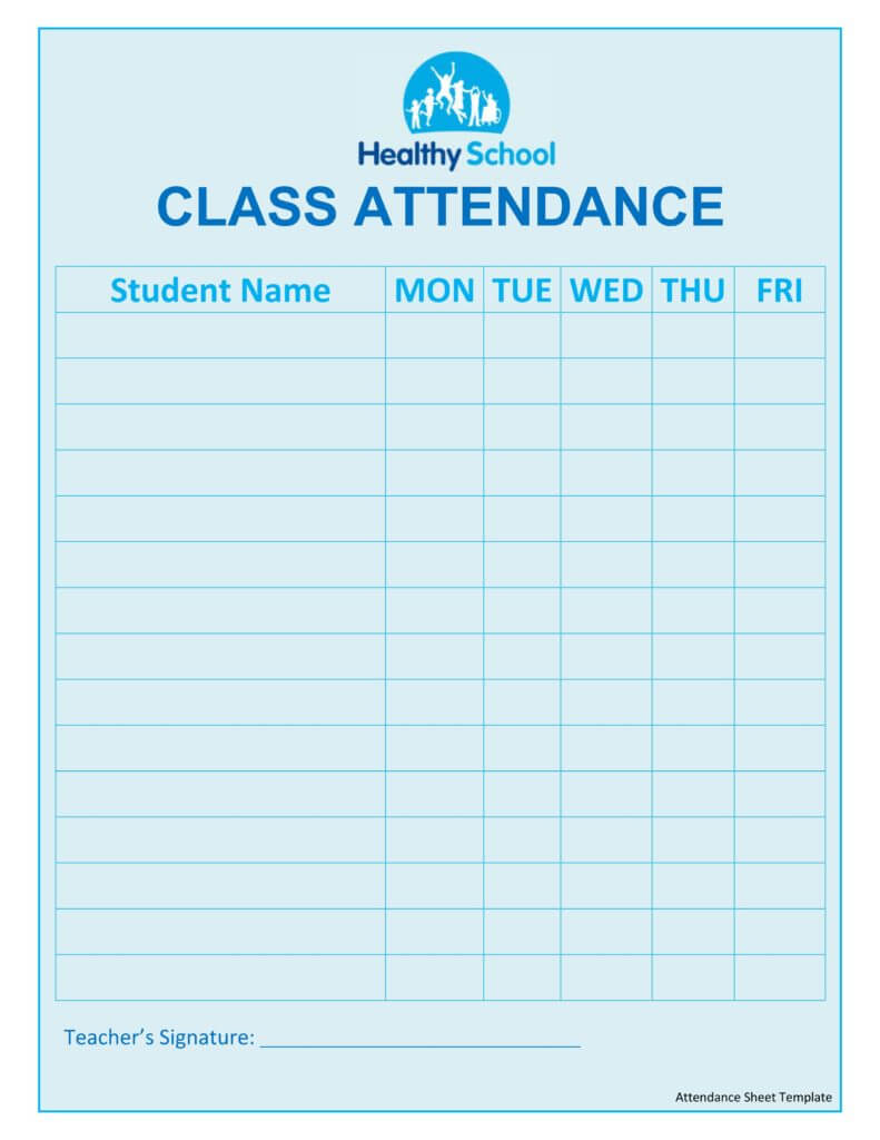 Attendance Sheet Template | Johannes Kr Intended For Student Information Card Template