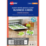 Avery 936229 C32028 Quick Clean Business Card 220Gsm 85 X Within Office Depot Business Card Template