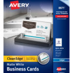 Avery Clean Edge Business Cards, True Print Matte, Two Sided Printing, 2" X  3 1/2", 200 Cards (8871) – Walmart Within Office Depot Business Card Template