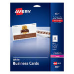 Avery® Laser Microperforated Business Cards, 2" X 3 1/2", White, Pack Of 250 For Office Depot Business Card Template