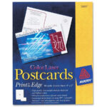 Avery® Postcards, Uncoated, Two Sided Printing, 4" X 6", 80 Cards (5889) With Quarter Fold Greeting Card Template