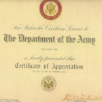 Awards With Army Certificate Of Achievement Template