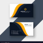 Awesome Yellow Business Card Template In Download Visiting Card Templates