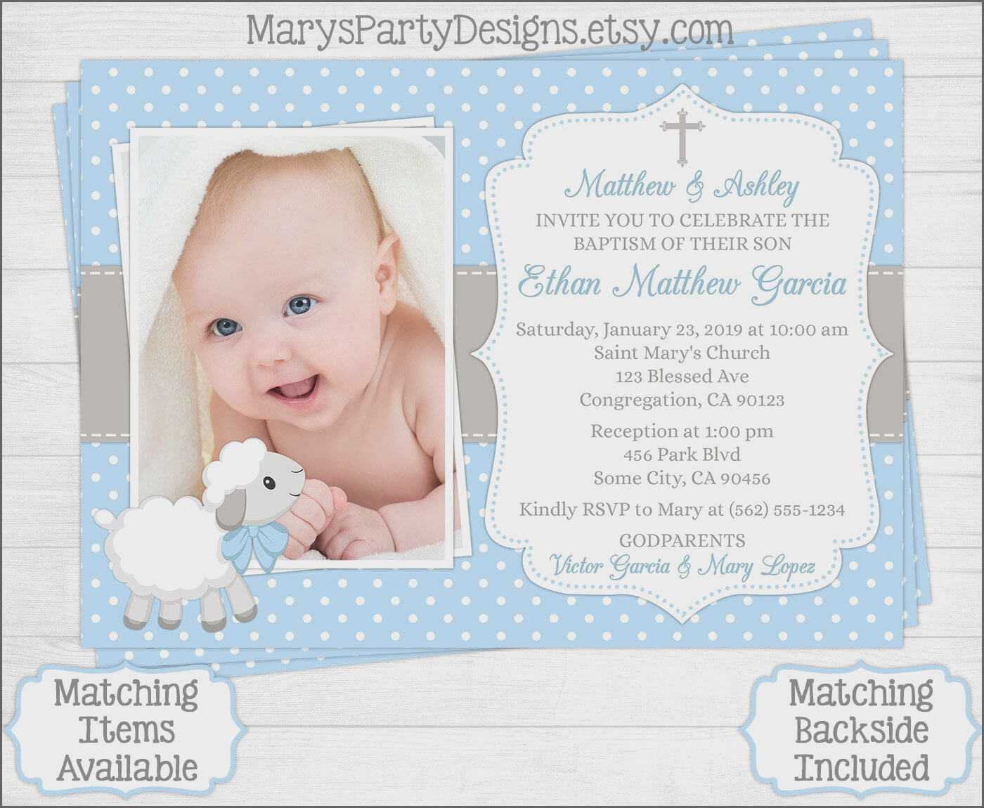 Baby Boy 1St Birthday Invitation Card Wordings Invitations Intended For Baptism Invitation Card Template