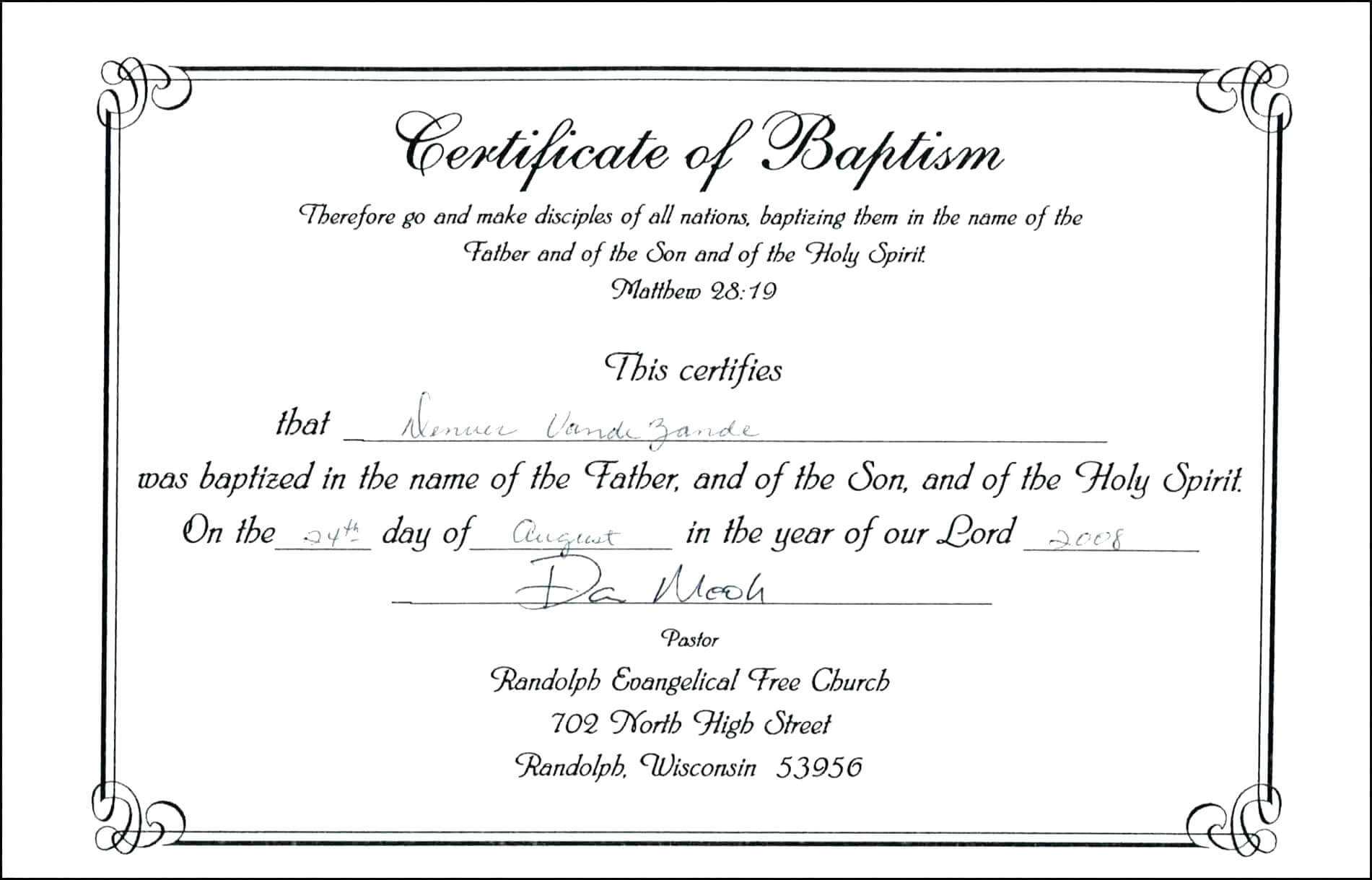 Baby Christening Certificate Template – Great Sample Templates For Baby Christening Certificate Template