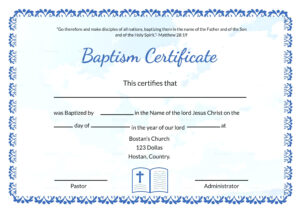 Baptism Certificate Template Word – Heartwork throughout Baptism Certificate Template Word