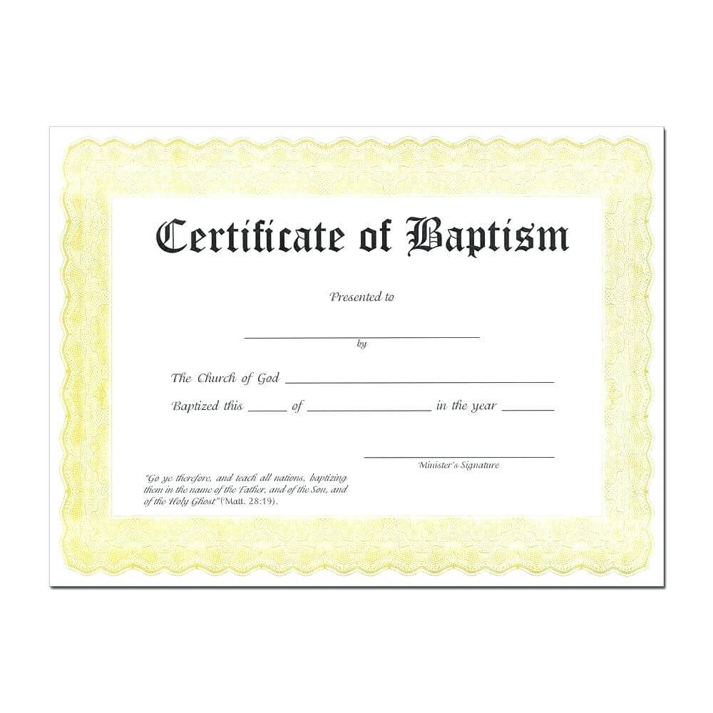 Baptism Certificate Template Word – Heartwork With Regard To Baptism Certificate Template Word