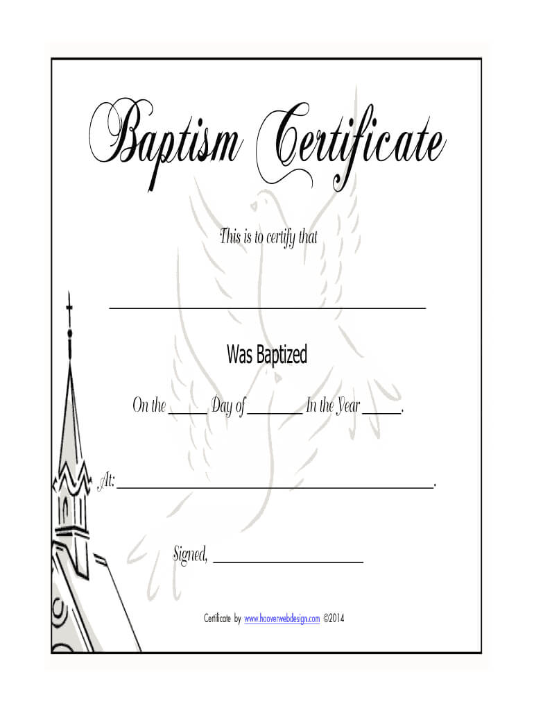 Baptism Certificates Templates - Fill Online, Printable For Baptism Certificate Template Word