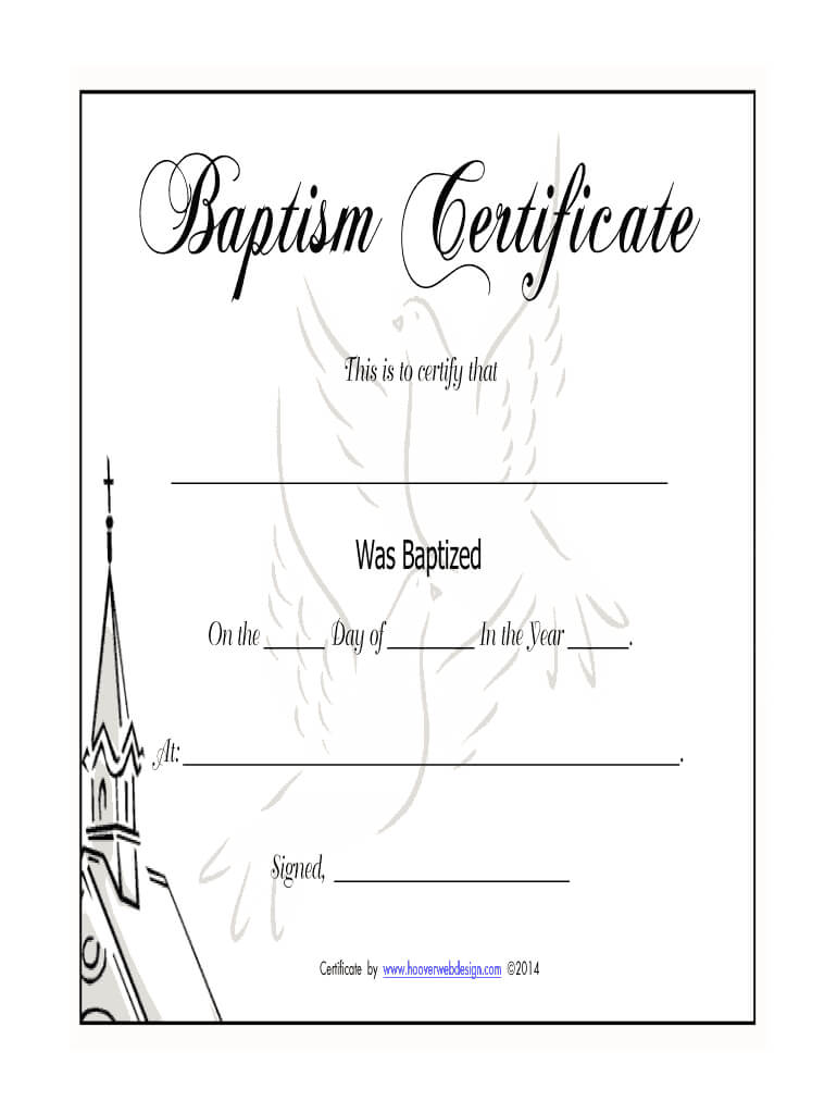 Baptism Certificates Templates – Fill Online, Printable For Baptism Certificate Template Word