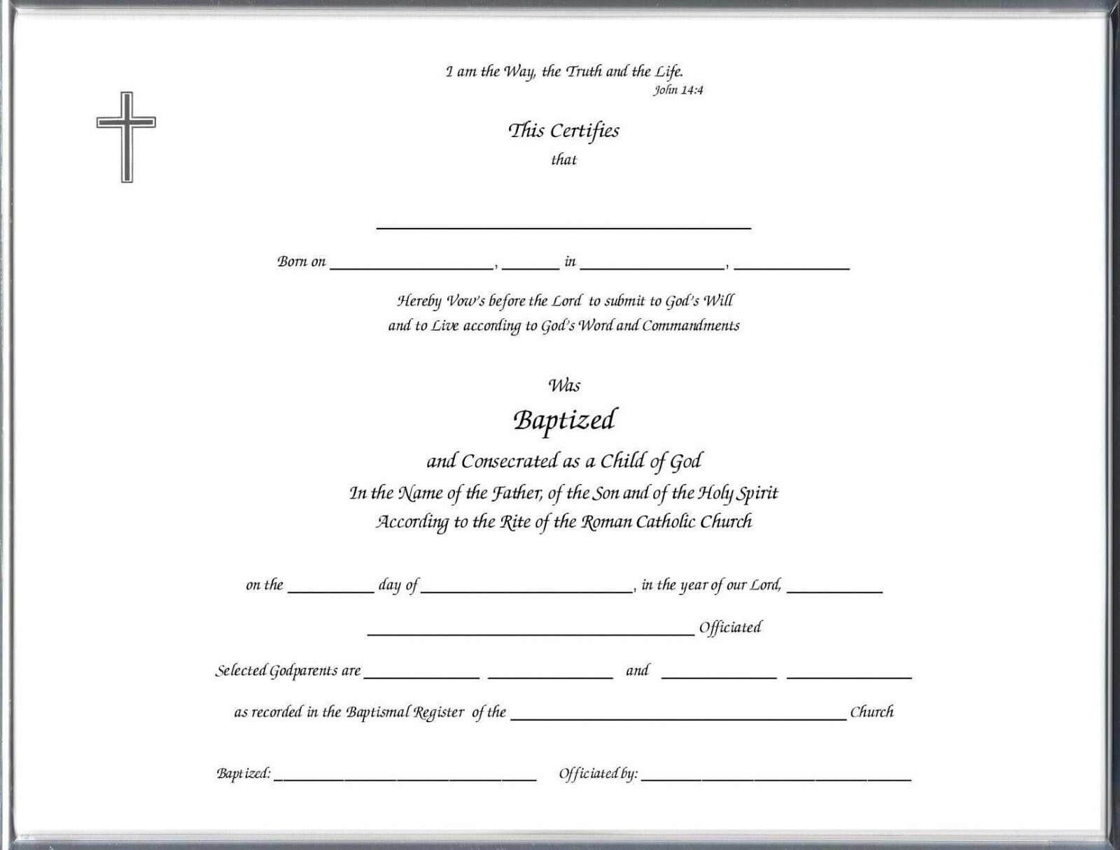 Baptism Class Certificate Template – Carlynstudio Pertaining To Christian Baptism Certificate Template