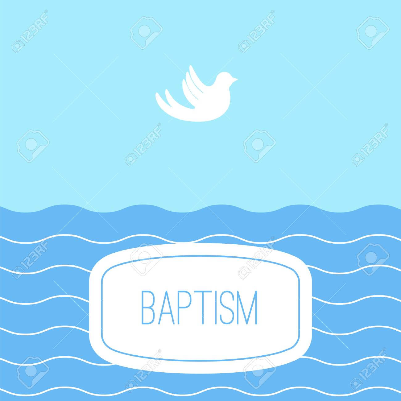 Baptism Invitation Card Template. Stock Vector Illustration For.. In Baptism Invitation Card Template