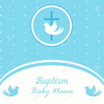 Baptism Invitation Card Template. Stock Vector Illustration For.. Intended For Baptism Invitation Card Template