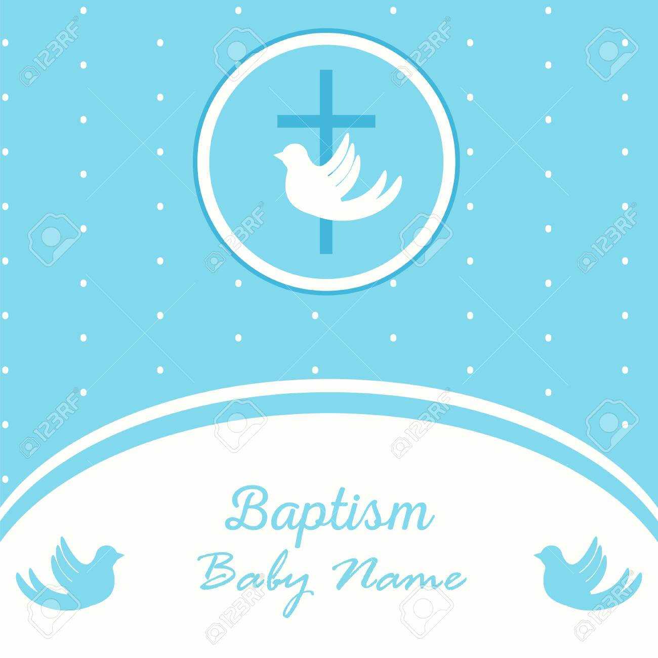 Baptism Invitation Card Template. Stock Vector Illustration For.. Intended For Baptism Invitation Card Template