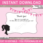 Barbie Party Thank You Cards Template Intended For Soccer Thank You Card Template