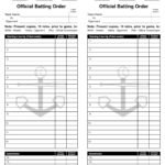 Baseball Lineup Sheet Printable – Barati.ald2014 Pertaining To Free Baseball Lineup Card Template
