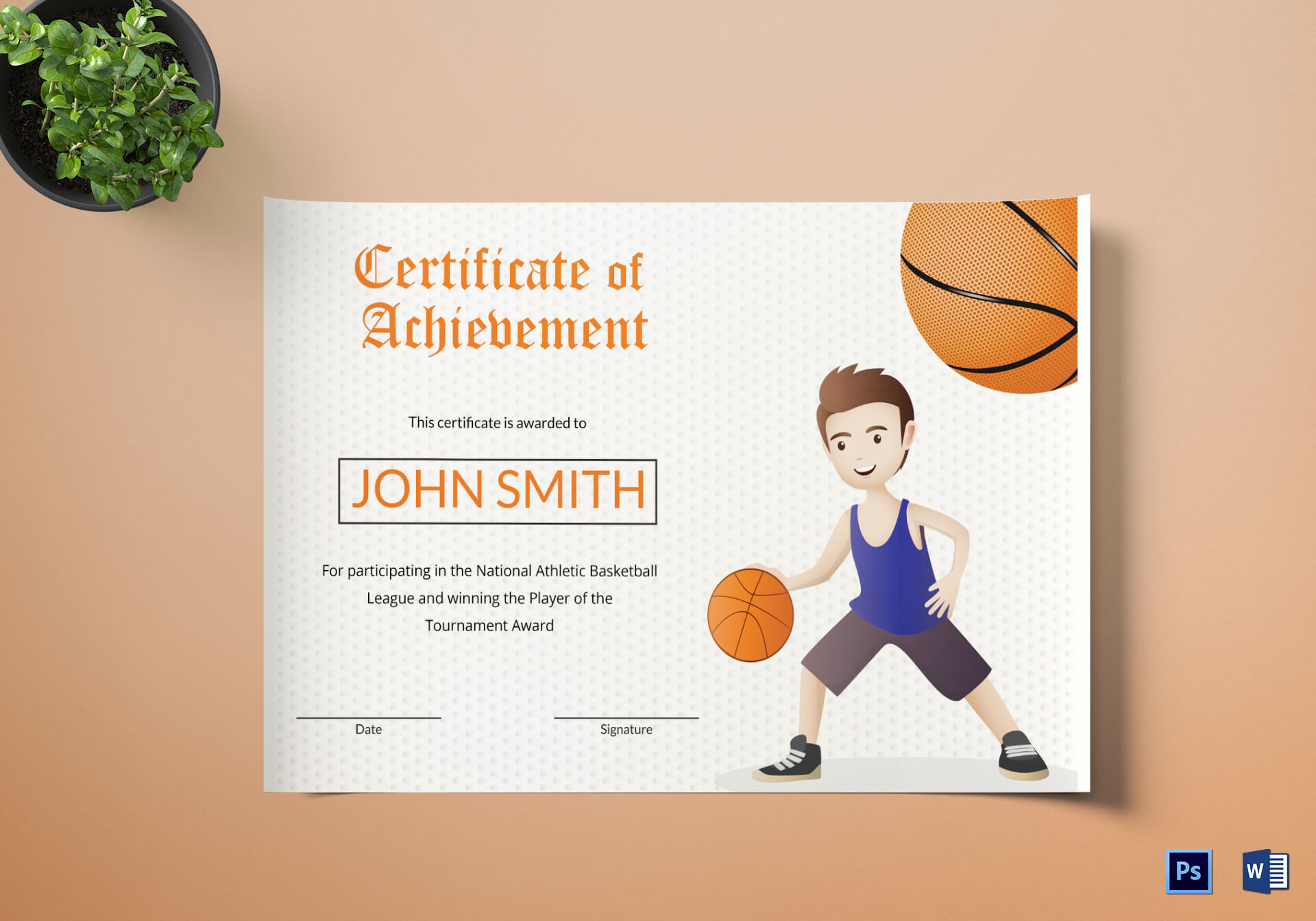 Basketball Award Templates Microsoft Word – Kimoni Throughout Sports Award Certificate Template Word