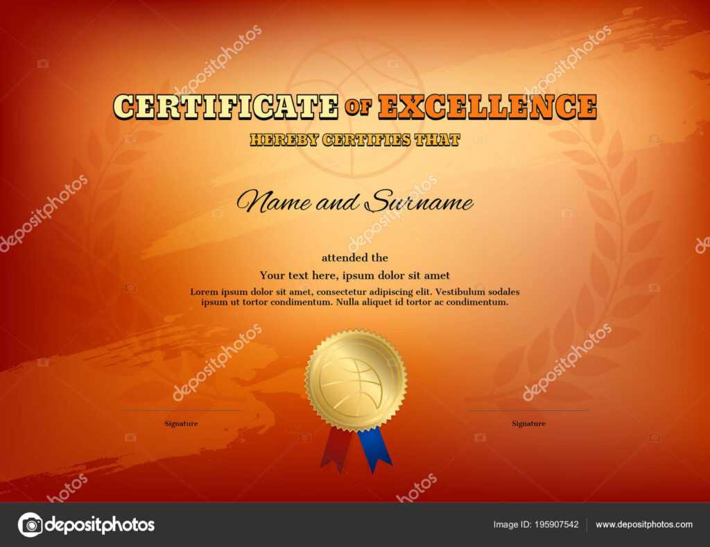 Basketball Camp Certificate Template Certificate Template In